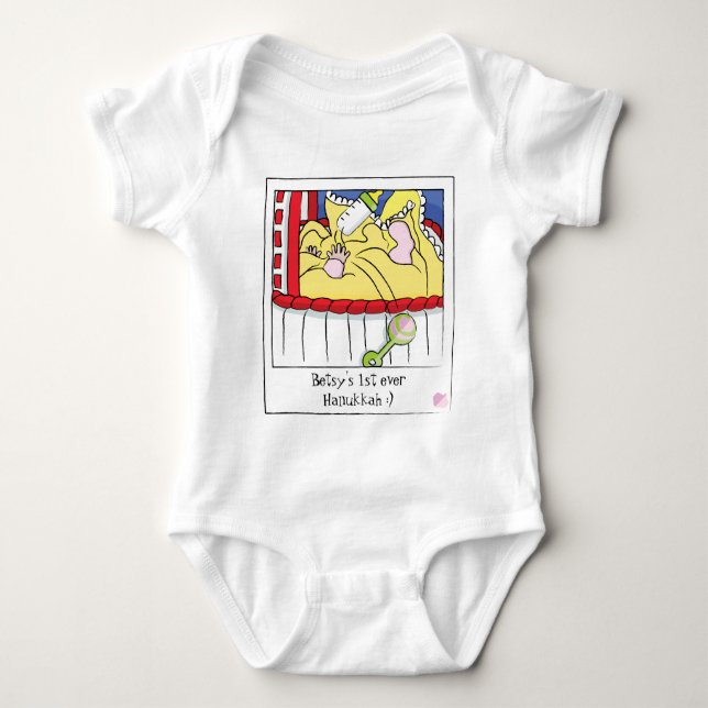 Baby Body Anzug/Baby mit Rind/Rosa Baby Strampler (Vorderseite)