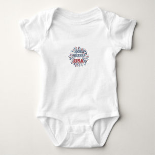 Baby-Body-Anzug-Design Gott segne die USA  Baby Strampler