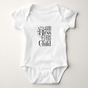 Baby-Body Christians Gott segne dieses Kind Baby Strampler