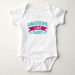Baby-Body für Baby-Jungen hübsch wie Papa Baby Strampler