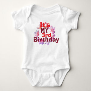 Baby-Body für Mädchen zum dritten Geburtstag Baby Strampler