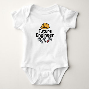 Baby-Body für zukünftige Ingenieure mit Schutzhelm Baby Strampler
