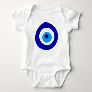 Baby Body mit Blau Nazar! Baby Strampler