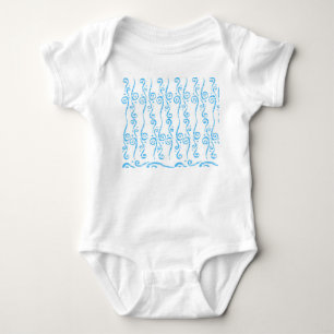 Baby-Body mit blauen Schwirlen Baby Strampler