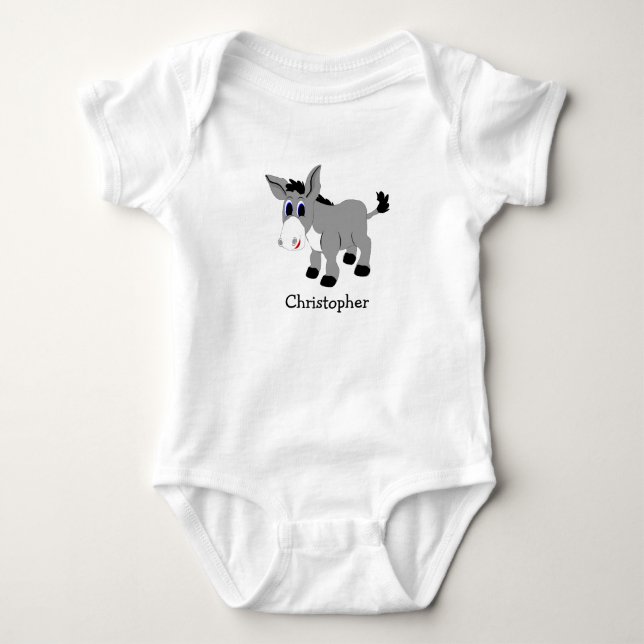 Baby-Body mit Esel-Design Baby Strampler (Vorderseite)