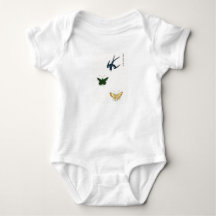 BABY-BODY MIT JAPANISCHEM HOLZSCHNITT-MOTIV SCHMET