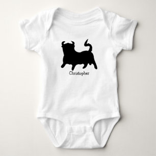 Baby-Body mit Stier-Design Baby Strampler