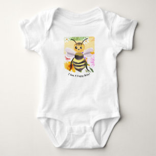 Baby-Body-Shirt Happy Bee Baby Shower Geschenk Neu Strampler