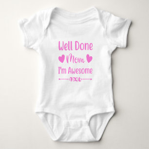 Baby-Body-Shirt, Super-Mama-Shirt, Baby-Shirt Baby Strampler
