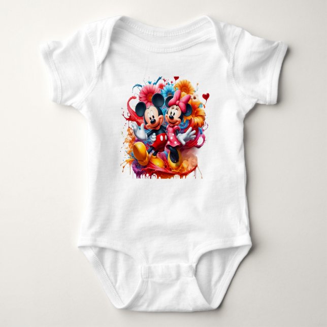 Baby Bodyssuits mickey mouse fun Cartoon Baby Strampler (Vorderseite)