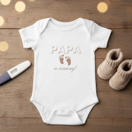 Baby Bodysuit - Birth Announcement PAPA is coming Baby Strampler