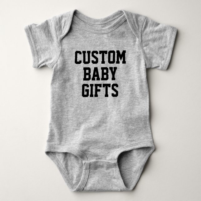 Baby Bodysuit Custom Baby Geschenke Leere Vorlage Baby Strampler (Vorderseite)