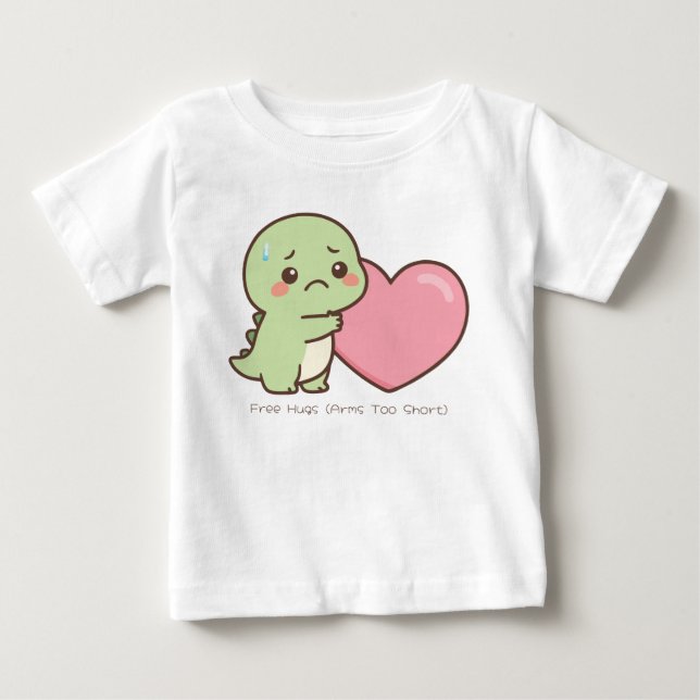 Baby Bodysuit - Cute Sad Dinosaur with Short Arms  T-shirt (Vorderseite)