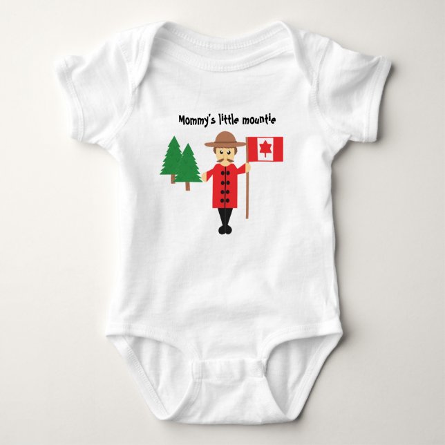 Baby-Bodysuit der Mama kleiner des Mountie-| Baby Strampler (Vorderseite)