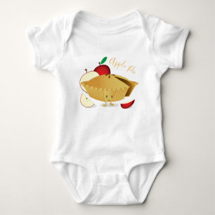 Baby-Bodysuit des Apfelkuchen-Charakter-  Baby Strampler