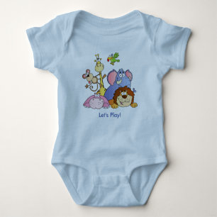 Baby-Bodysuit--Dschungel-Tiere Baby Strampler