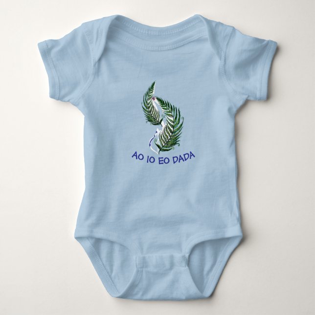Baby Bodysuit Fern Aotearoa NZ  funny baby talk Baby Strampler (Vorderseite)