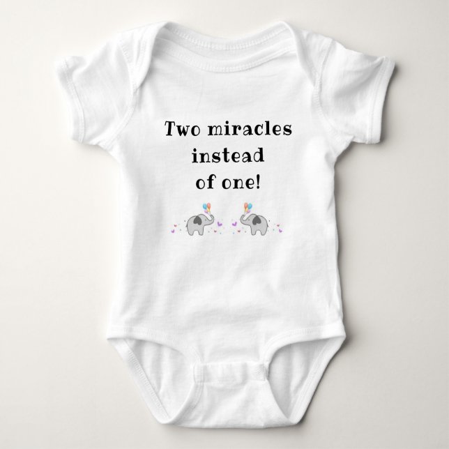 Baby Bodysuit for Twins, Onepiece w niedlich Sloga Strampler (Vorderseite)