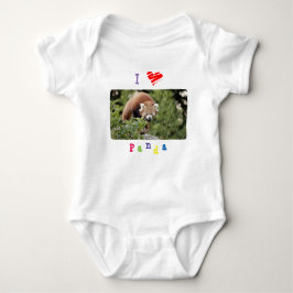 Baby Bodysuit Foto rot Panda , Tiere 0056. Baby Strampler