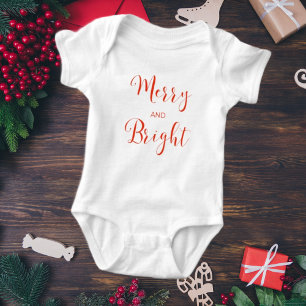 Baby Bodysuit Frohe und helle Weihnachten Strampler