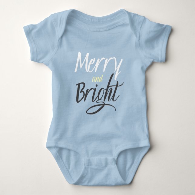 Baby Bodysuit : Fröhlich und Hell (blau) Strampler (Vorderseite)