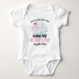 Baby Bodysuit für die erste Mutter mit Elefanten Strampler