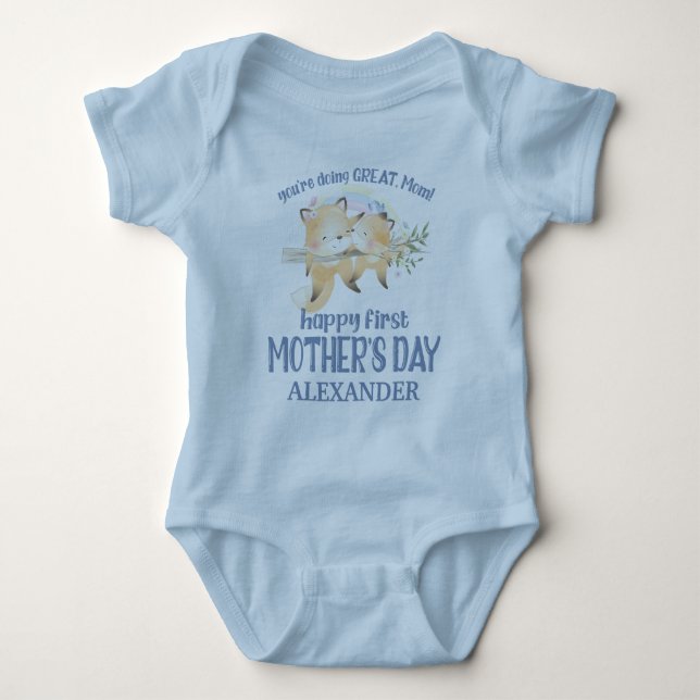 Baby Bodysuit Fux 1. Muttertag Strampler (Vorderseite)