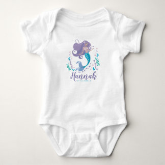 Baby Bodysuit Girl Hübsch Kleine Meerjungfrau Name Strampler