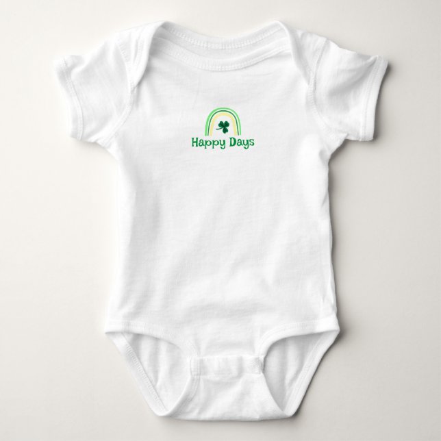 Baby Bodysuit "Happy Days" Strampler (Vorderseite)