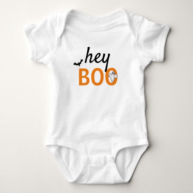 Baby Bodysuit - hey BOO Geist / Fleet Baby Strampler (Vorderseite)