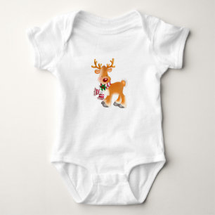 Baby Bodysuit Holiday Rudolph Baby Strampler