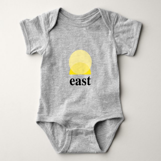 Baby Bodysuit in Hether Gray Baby Strampler (Vorderseite)