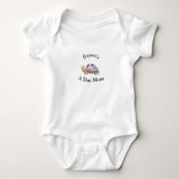 Baby Bodysuit in White mit Turtle for Boy