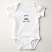 Baby Bodysuit in White mit Turtle for Boy