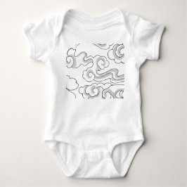 BABY BODYSUIT JAPANESE CLOUD PATTERN INDIVIDUELLE  BABY STRAMPLER