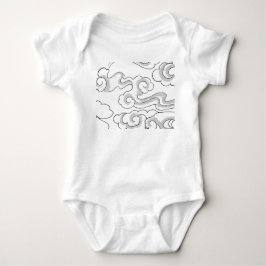 BABY BODYSUIT JAPANESE CLOUD PATTERN INDIVIDUELLE  STRAMPLER