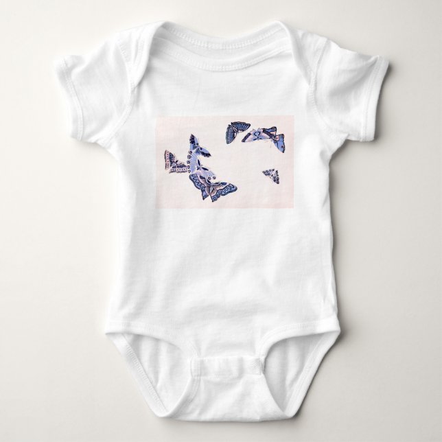 BABY BODYSUIT JAPANISCHE SCHALTFLÄCHEN UND INDIVID STRAMPLER (Vorderseite)