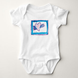 Baby Bodysuit KidsArt for CHOC - Fliegendes Herz Baby Strampler