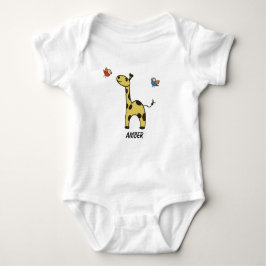 Baby Bodysuit Kleine Giraffe und Vögel Baby Strampler