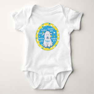 Baby Bodysuit Lambie Pie Blue/Yellow Baby Strampler