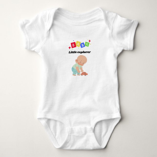 Baby Bodysuit - Little Explorer Adventure Outfit Strampler (Vorderseite)