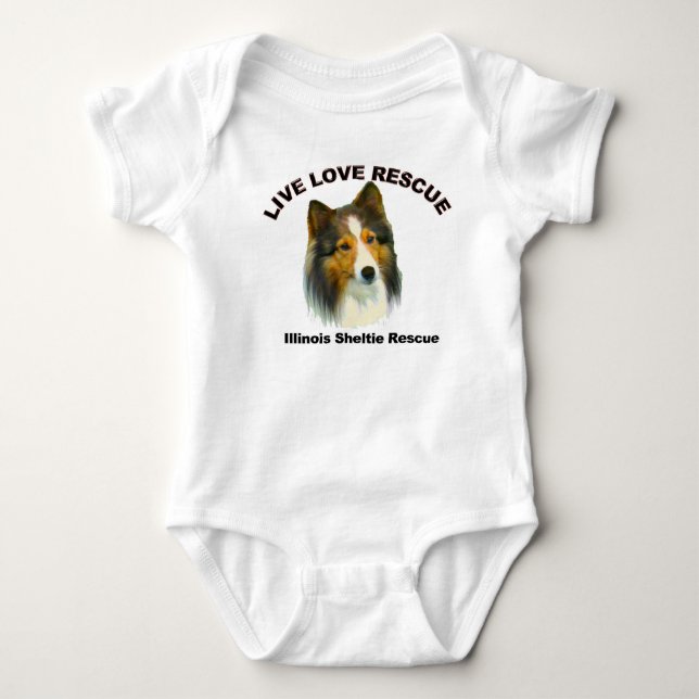 Baby Bodysuit Live Liebe Rescue Strampler (Vorderseite)