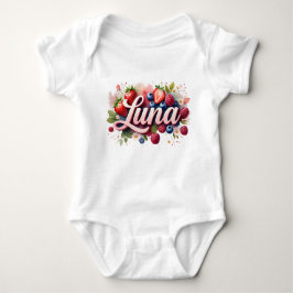 Baby Bodysuit " Luna Berry Floral Design Strampler