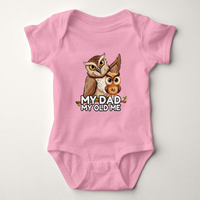 Baby Bodysuit : Mein Vater Mein altes Ich (pink) Strampler (Vorderseite)