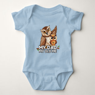 Baby Bodysuit : Mein Vater My Old Me (blau) Strampler