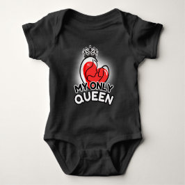 Baby Bodysuit : Meine einzige Königin (schwarz) Strampler