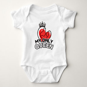 Baby Bodysuit : Meine einzige Königin (weiß) Strampler