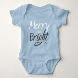 Baby Bodysuit : Merry and Bright (blue) Baby Strampler