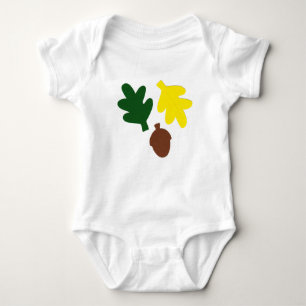 Baby-Bodysuit mit Eichen-Blätter und Eichel Baby Strampler