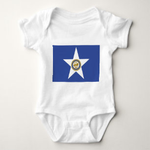 Baby Bodysuit mit Flagge von Houston, USA Baby Strampler